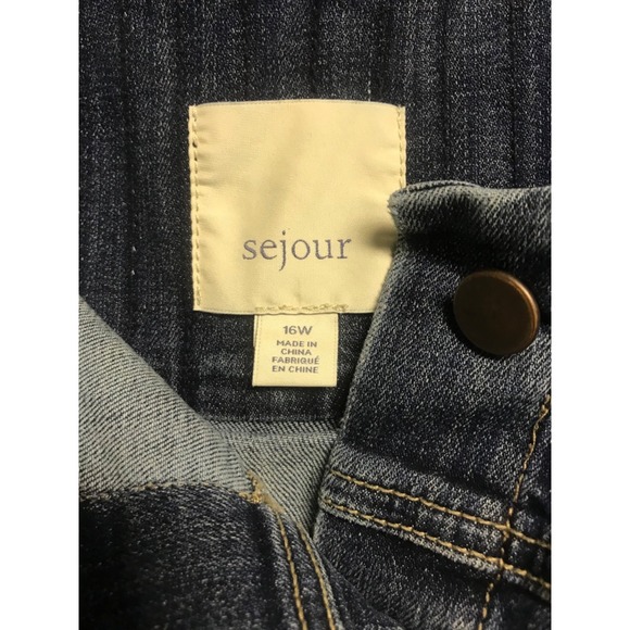 Sejour Blue Size 16W Denim Jacket - Picture 3 of 8